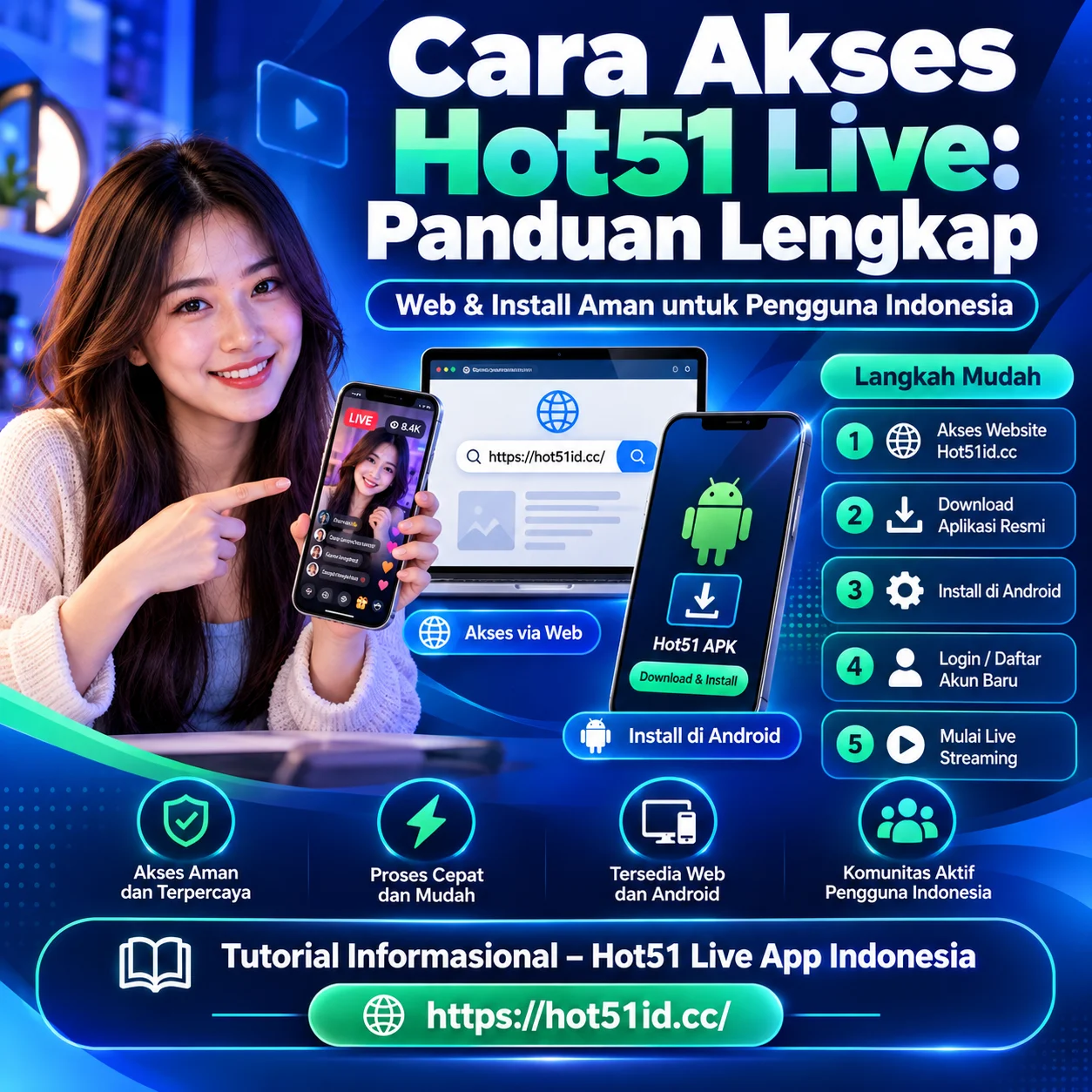 Cara Akses Hot51 Live Web & Install Aman