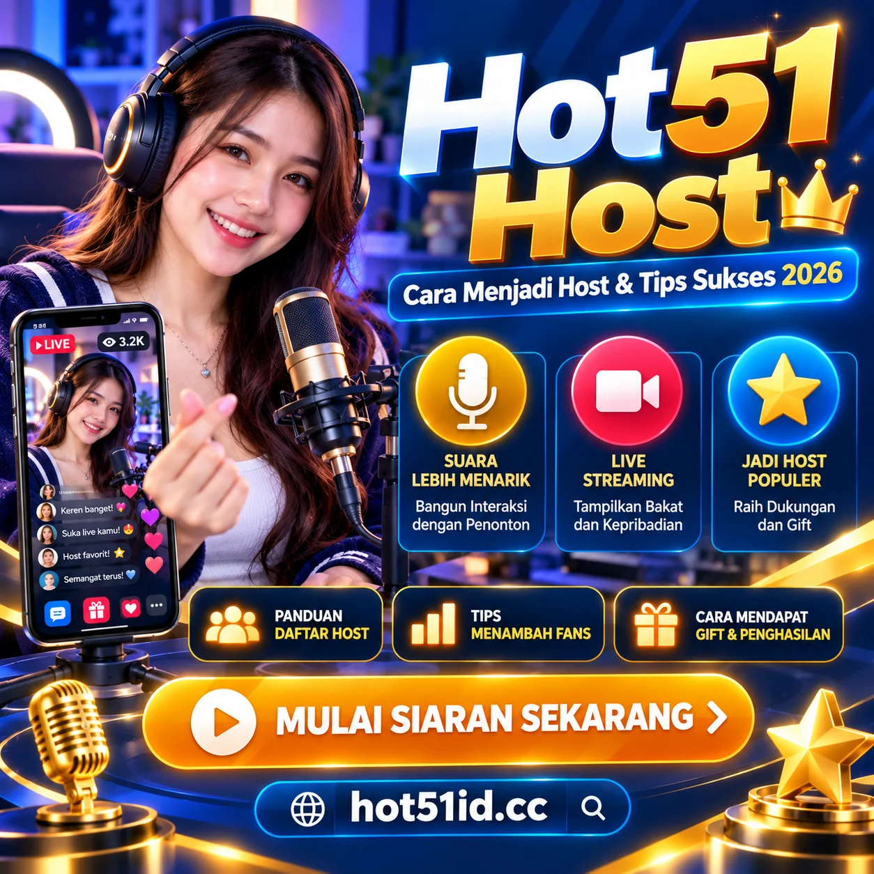 Hot51 Host Cara Menjadi Host & Tips Sukses