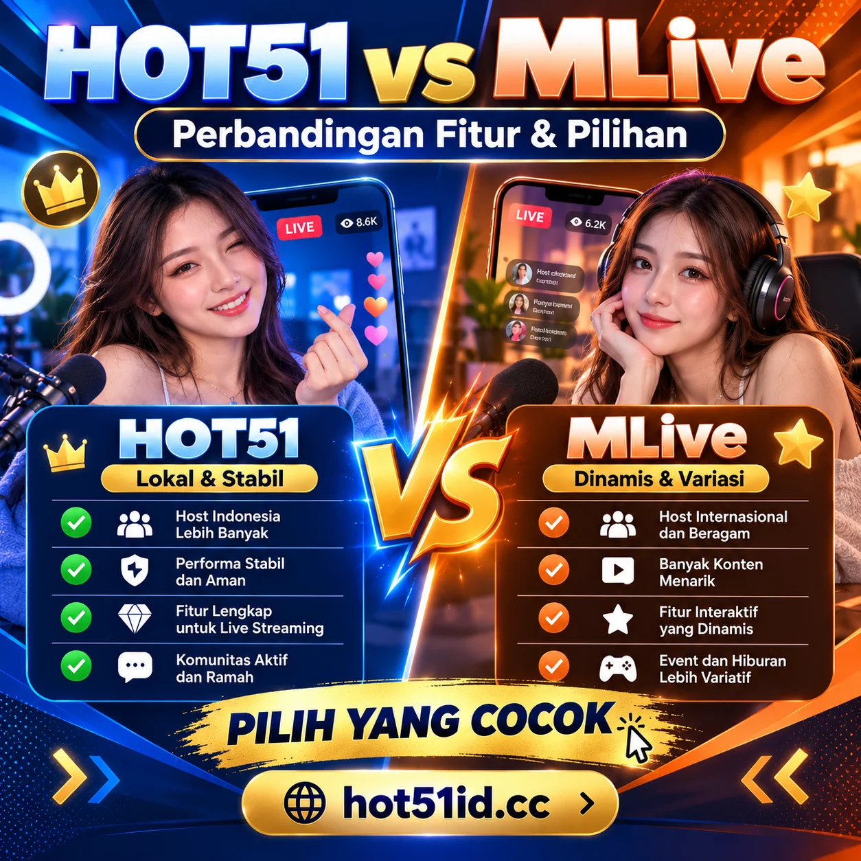 Hot51 vs MLive Perbandingan Lengkap 2026