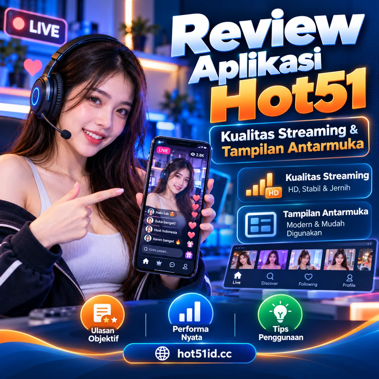 Review Aplikasi Hot51 Streaming & Tampilan